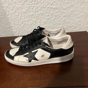 Golden goose size 45 white and black shoes